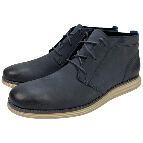Cole Haan Men's Original Grand Chukka Boot Ombre Blue Burnish-Ivory Nubuck 11.5M - Picture 1 of 12